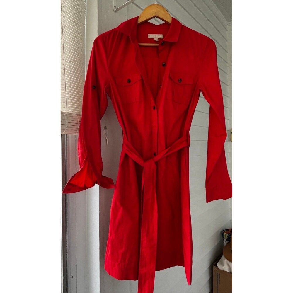 Banana Republic, Shirt Dress with Belt, Pockets and Roll Tab Sleeves